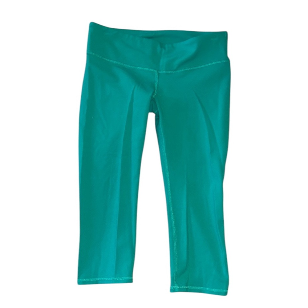 Alo Yoga Kelly Green Low Waist Cropped Leggings - L